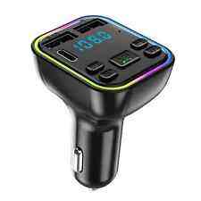 Transmisor FM Bluetooth 5.3 Radio para coche Pantalla Kit manos libres para coche 2x USB