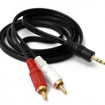 Cable De Audio Auxiliar Plug 3.5mm A 2 RCA 1,5Mts.