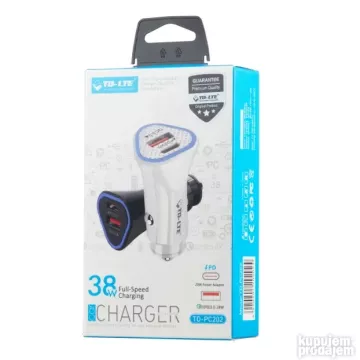 Cargador Auto Camion Usb C 38W